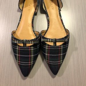 J Crew Plaid Flats Size 9